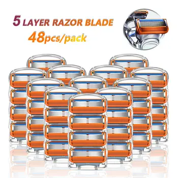 Razor Blades Shaving Cassettes For Gillette Fusion 5 Face Shaver Case For Men Replacemet Razor Heads Set Shave Blades For Beard