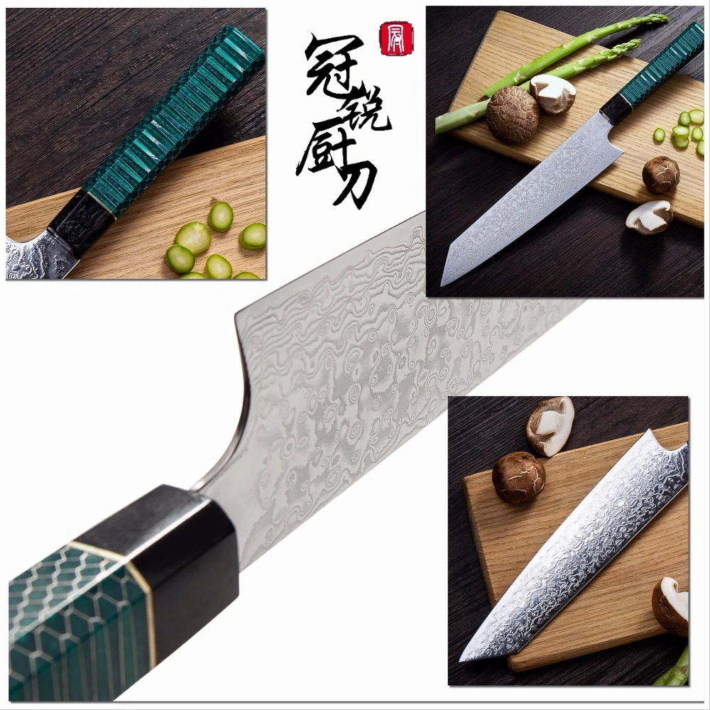 Японский кухонный нож Kiritsuke VG10 дамасский шеф-повара для нарезки домашний