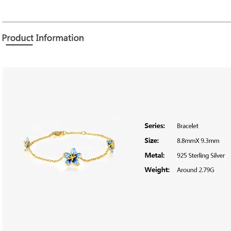 

Gorgeous Blue Flower Bracelet