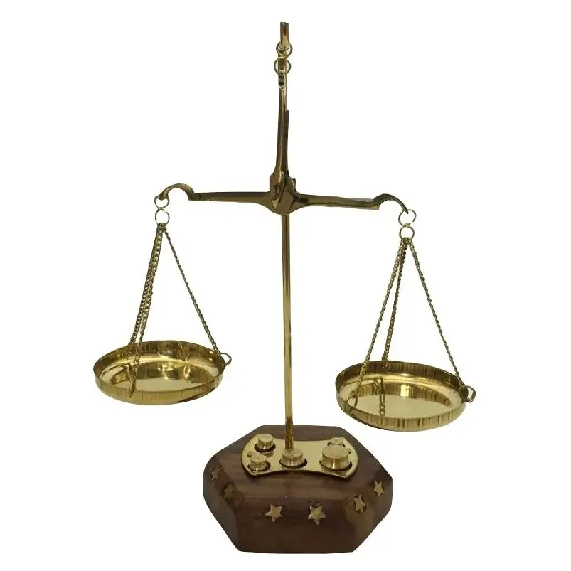 Безделушка деревянные латунные весы украшения подарок для ювелирного судьи