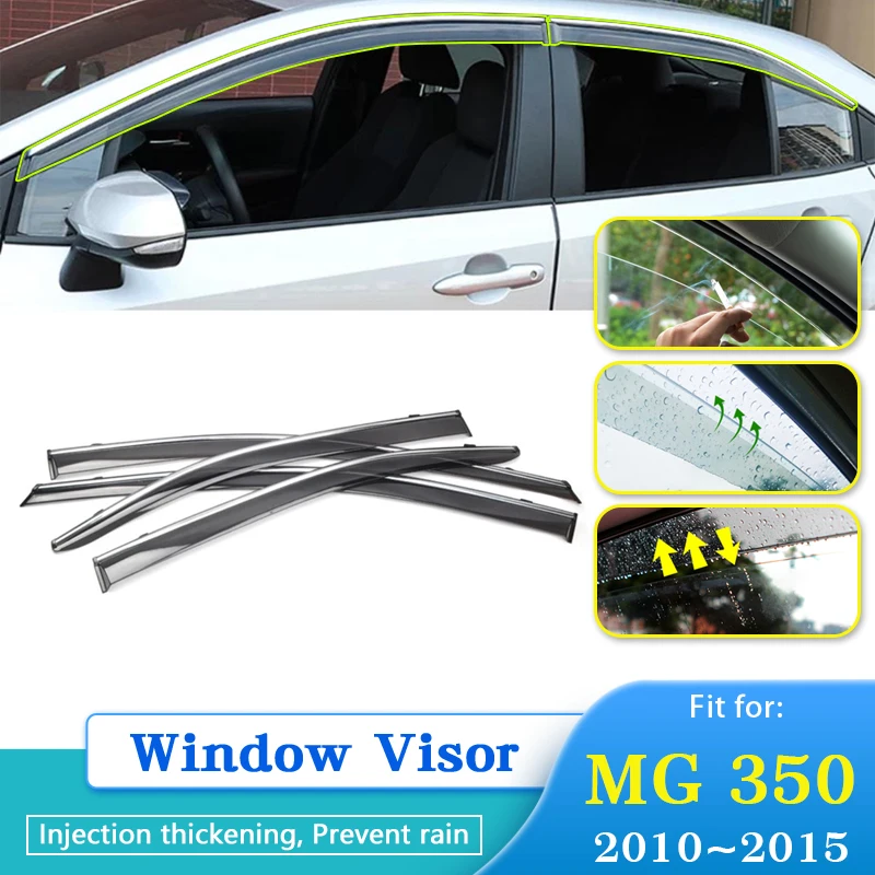 

Rain Deflector For MG 350 MG350 2010 2011 2012 2013 2014 2015 Car Window Visor Cover Antirain Chuvento Botaguas Windabweiser