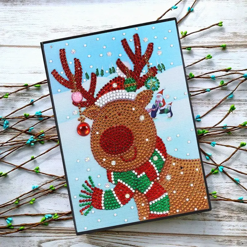 Christmas 07 Рождество 5D DIY алмазная живопись особой формы рождественская Алмазная вышивка книги 60 листов А5 тетрадь алмазная живопись - Цвет: Christmas 07