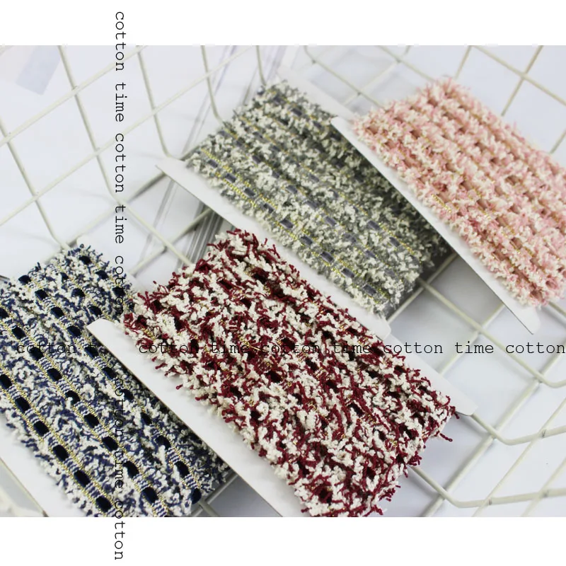 Твидовая тесьма шириной 1 6 см 8 ярдов бархатная с бахромой Брендовый аксессуар