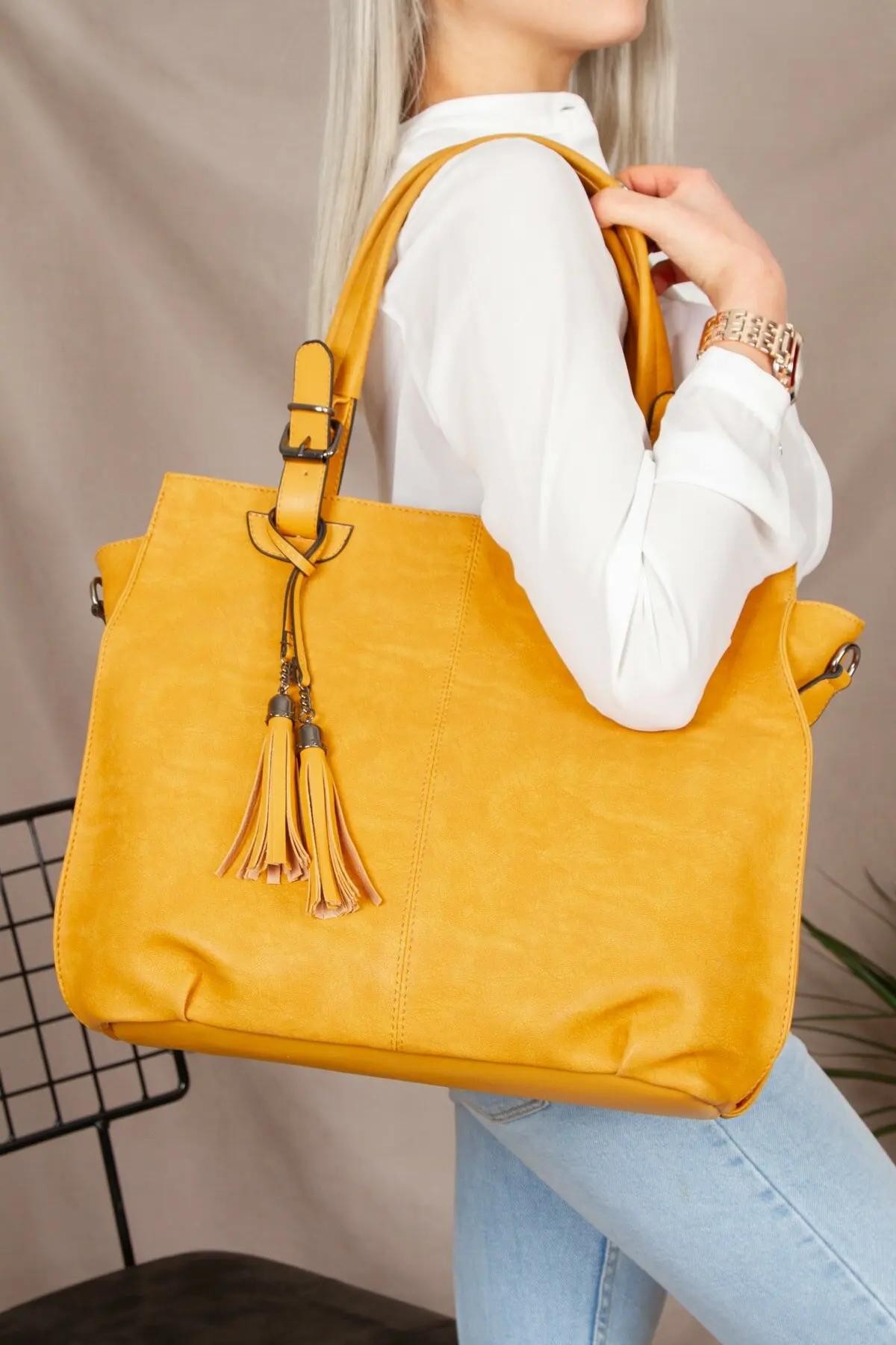 

Shoulder Bag For Women Casual PU Leather 2021 New Fashion Best Gift For Ladies Tote Crossbody MessengerWith Outside Pocket