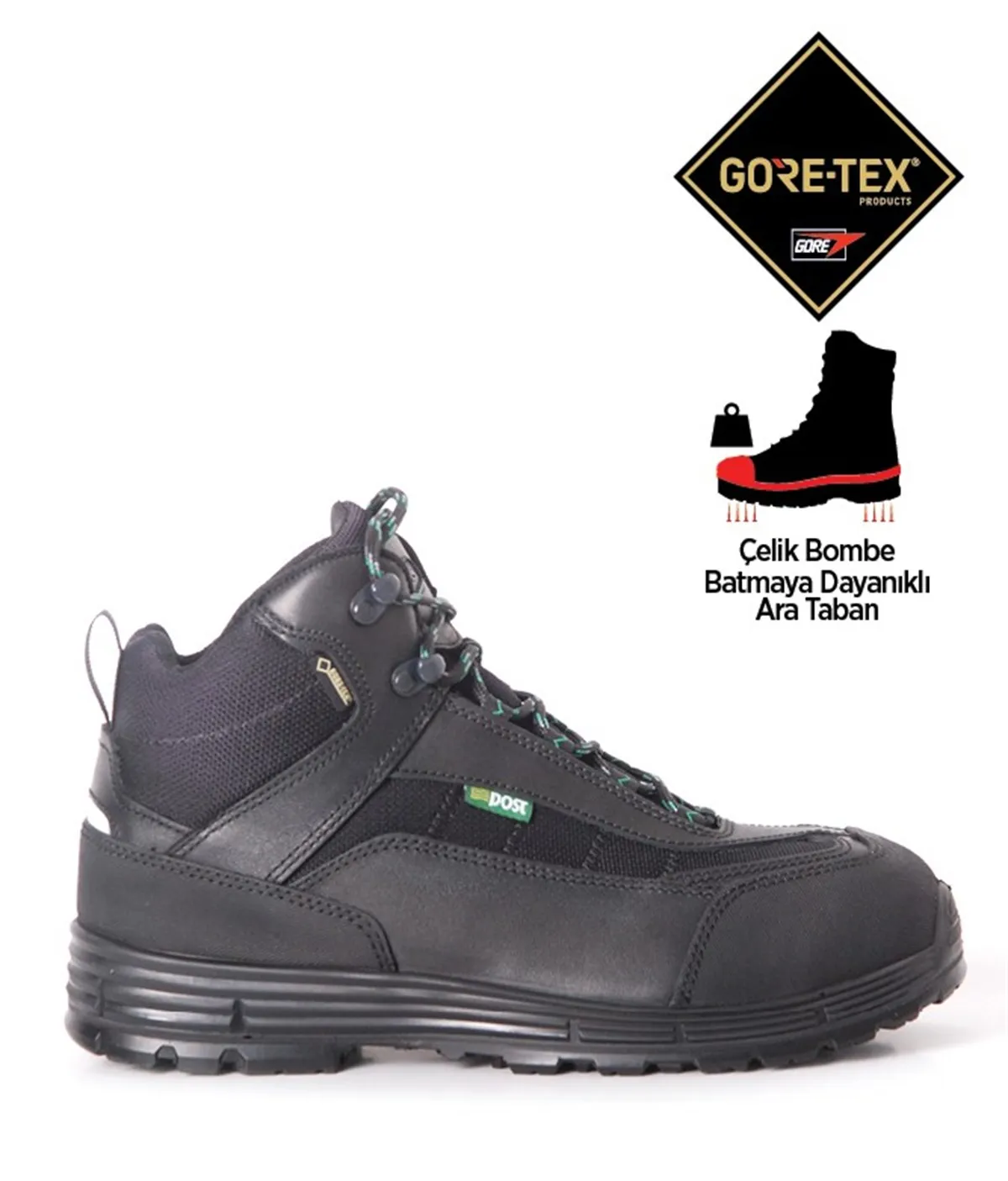 

YDS Hpam 1303 GTX Work Safety Boots, Inner Lining: Gore-tex lining. Highly breathable. Durable and 100% WATERPROOF