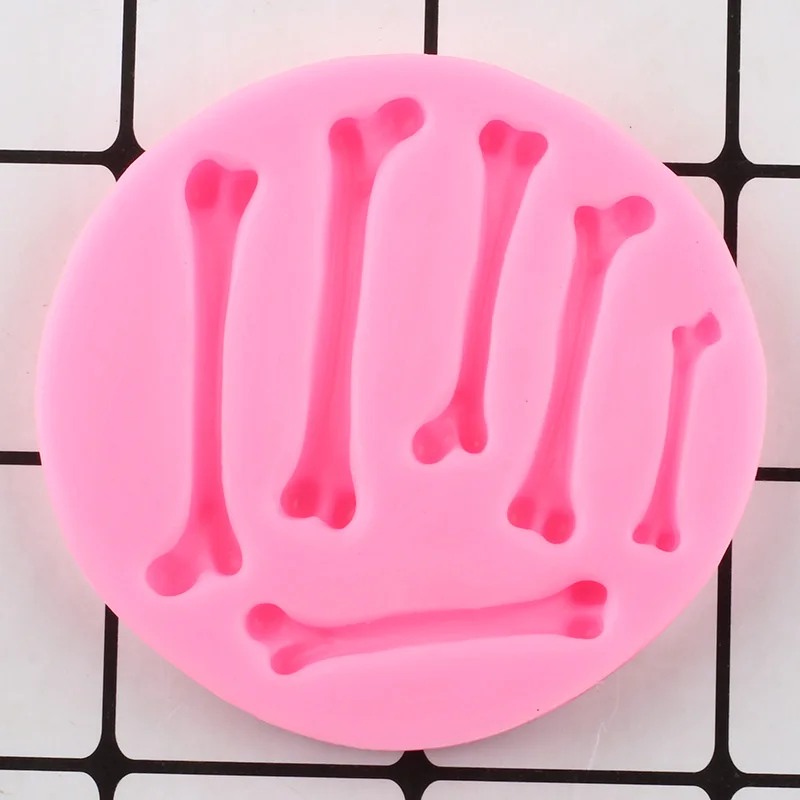 Хэллоуин Кости силиконовые формы торт кайма для мастики декоративные