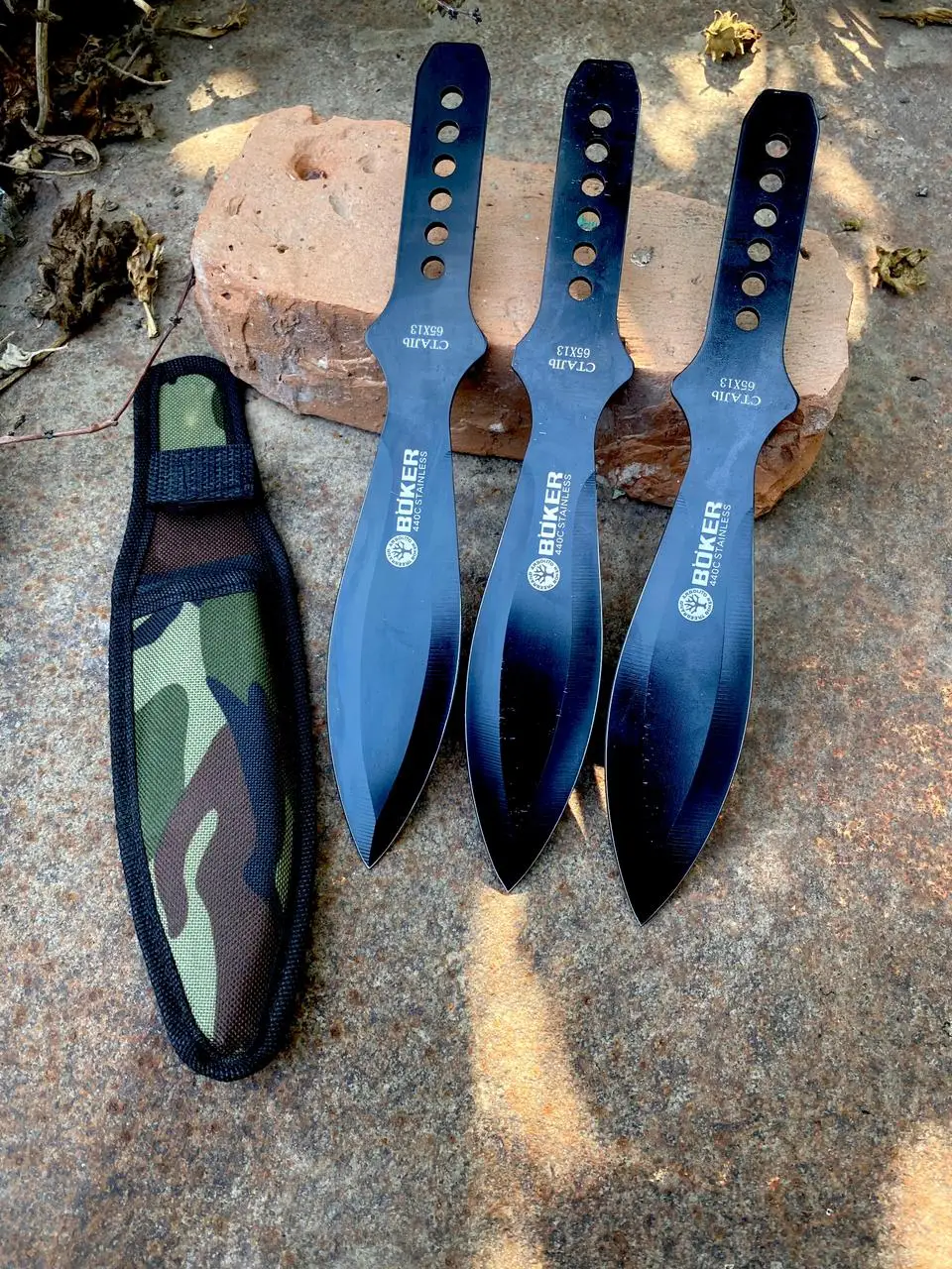 Ножи метательные 3 шт в комплекте чехле для метания |