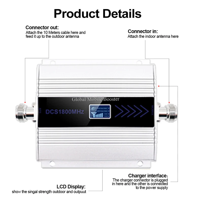 

DCS/LTE1800(Band 3) 4G Cellular Amplifier 2G 4G Mobile Signal Booster Repeater DCS 1800mhz 4g Cellphone Signal Repeater 4G LTE