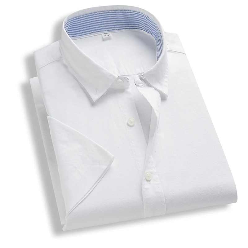 New Hot Fashion Casual Pure Cotton Oxford Mens Shirts White Long Sleeve Chemise Homme Slim Fit Male Fashion Design Blouse 2022