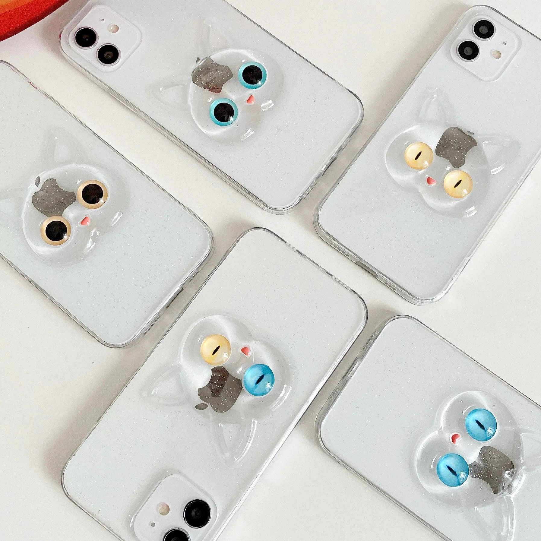 

3D Cartoon Cat Phone Case for iPhone13 13Pro 13Promax Luxury Glitter Cover For iphone 12 12Pro Max 11 Pro X XS XR 7 8P Fundas