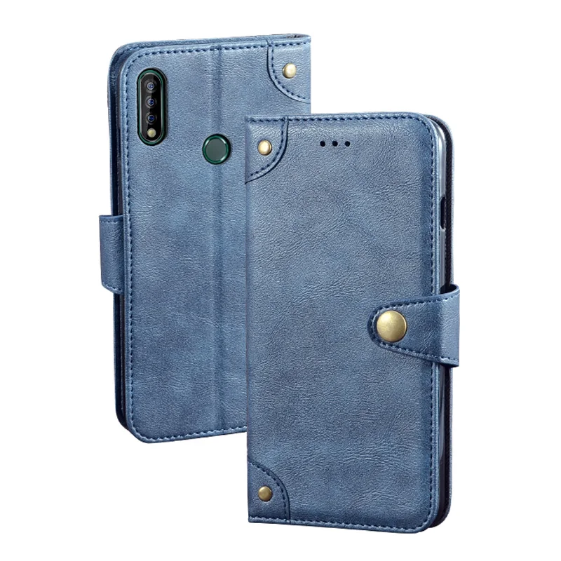 Чехол для Oukitel C17 Pro кожаный бумажник-книжка чехол с откидной крышкой ударопрочный