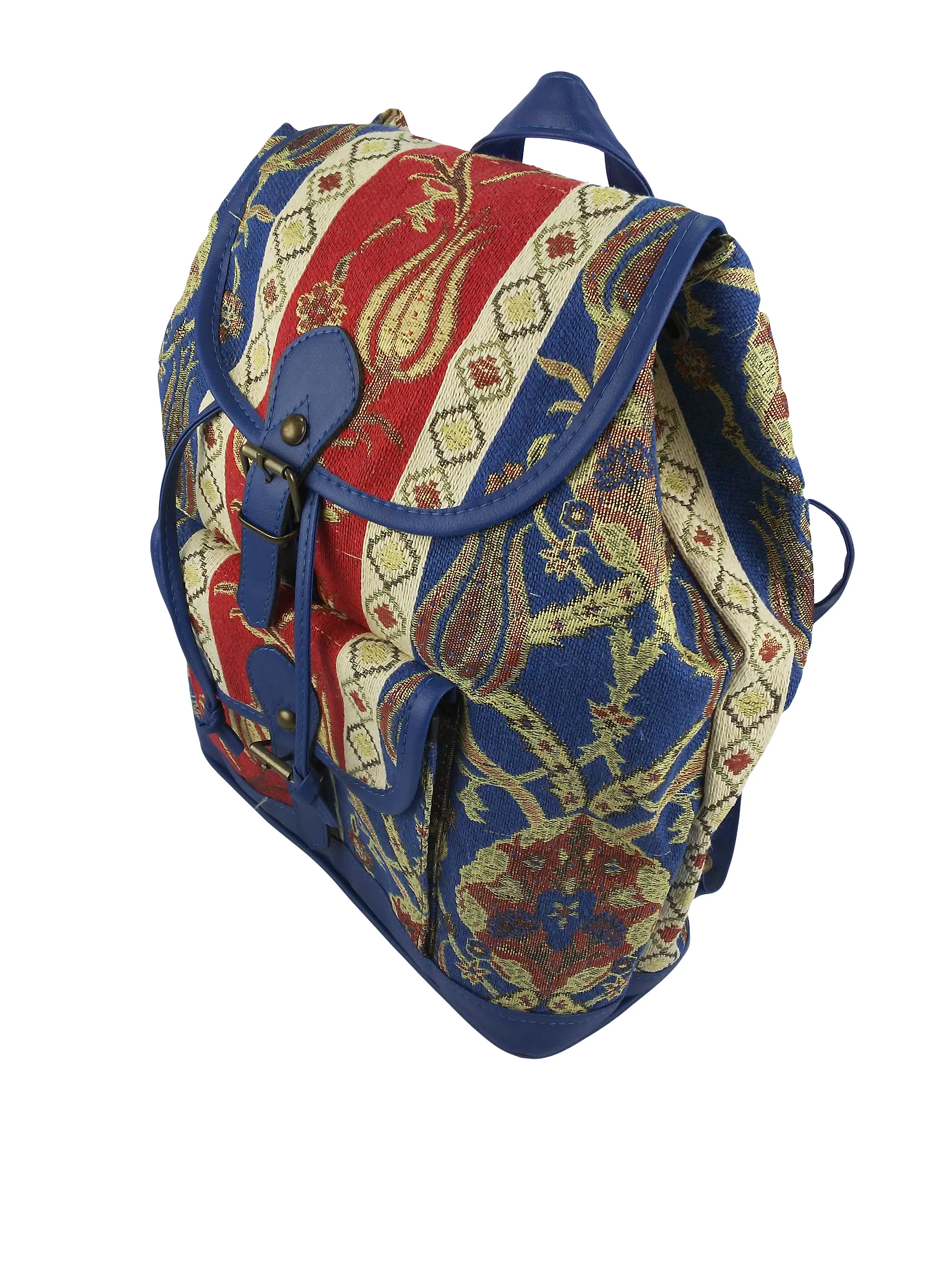 Элегантный рюкзак ручной работы из особой ткани с оттоманским мотивом|Мужские