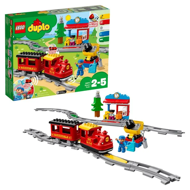 Конструктор LEGO DUPLO 10874 Поезд на паровой тяге | Игрушки и хобби