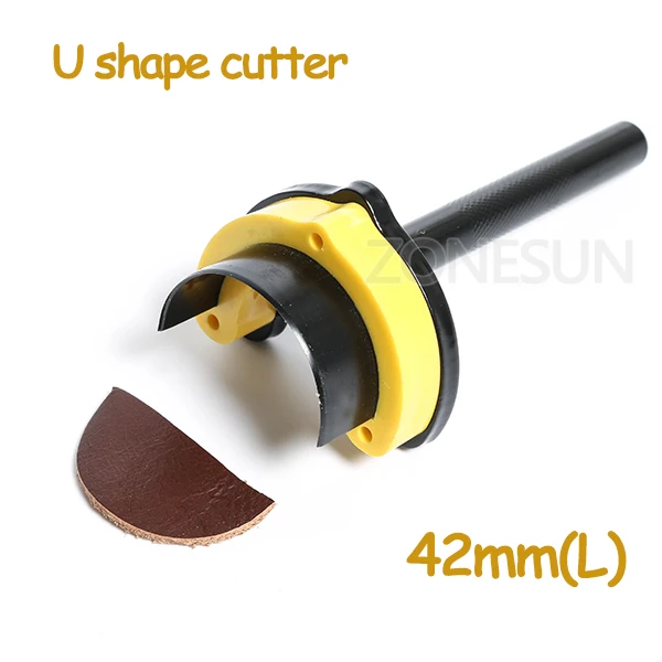 width 42mm ZONESUN DIY кожа обрезчик углов Наборы ручной пояс круглой огранки Удар ремня круглый Форма инструменты Угловой радиус 5/10/20 мм кожи филе - Цвет: width 42mm