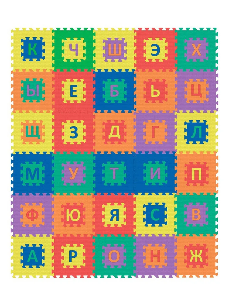 Руг-головоломка с русскими буквами-NT10 Funkids "Алфавитный-1-10" Толщина 10 мм (30 тарелок) Игрушки Mat Lego Детские коврики Образовательные игрушки Игровая мышь Коврик Коврик для детей Коврик для детей Образовательный коврик для детей