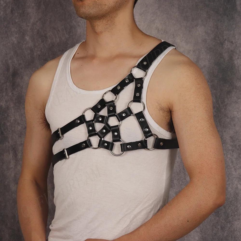 Хит продаж мужские нательные портупеи для мужчин кожаный бондаж сексуальные