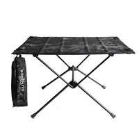sundick outdoor folding table bbq camping square table with storage bag foldable outdoor dinner desk camping shelf furniture