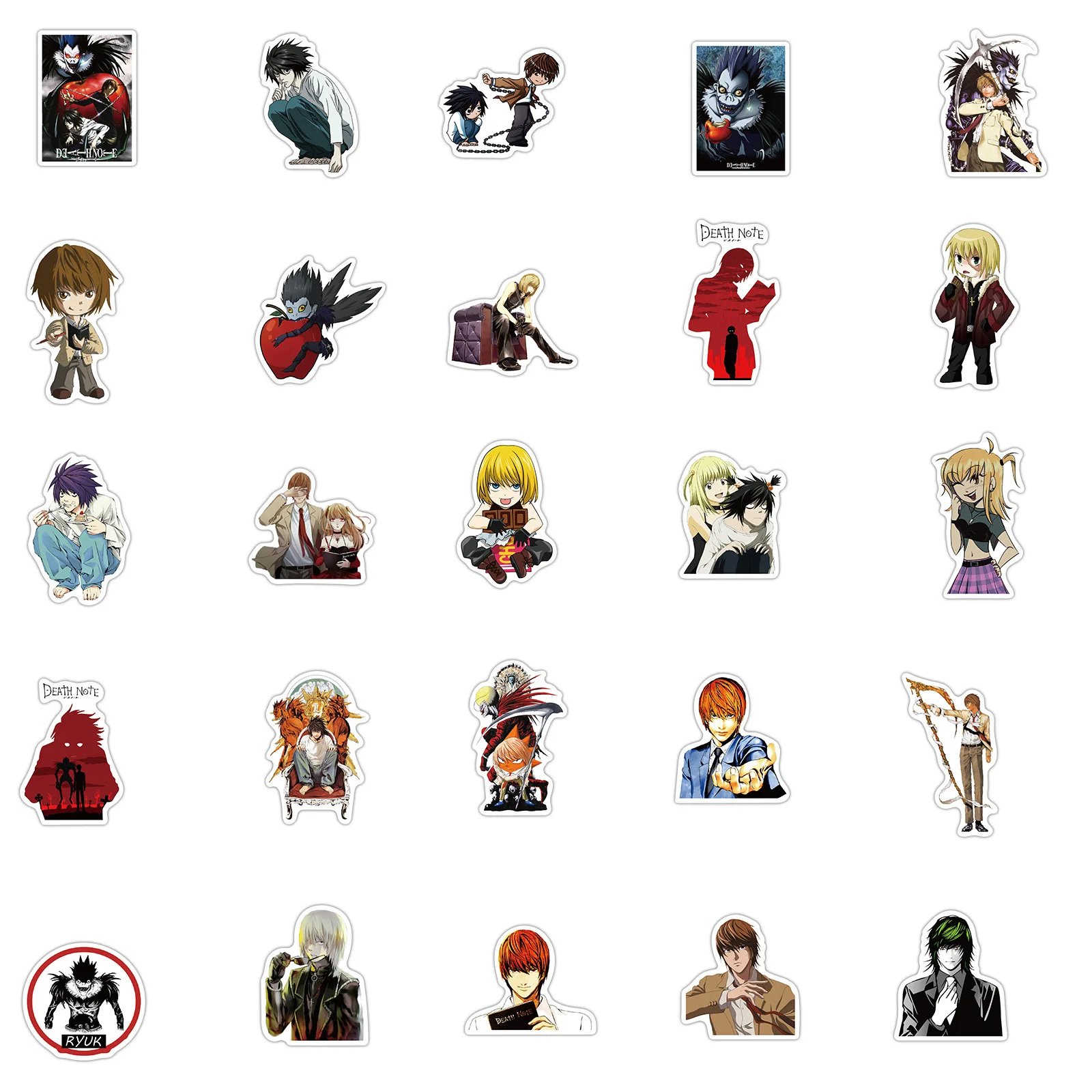 

10/50Pcs Japan Anime Stickers Decal Death Note Scrapbook Suitcase Laptop Graffiti Phone Cartoon Stickers Kids Gift Classic Toy