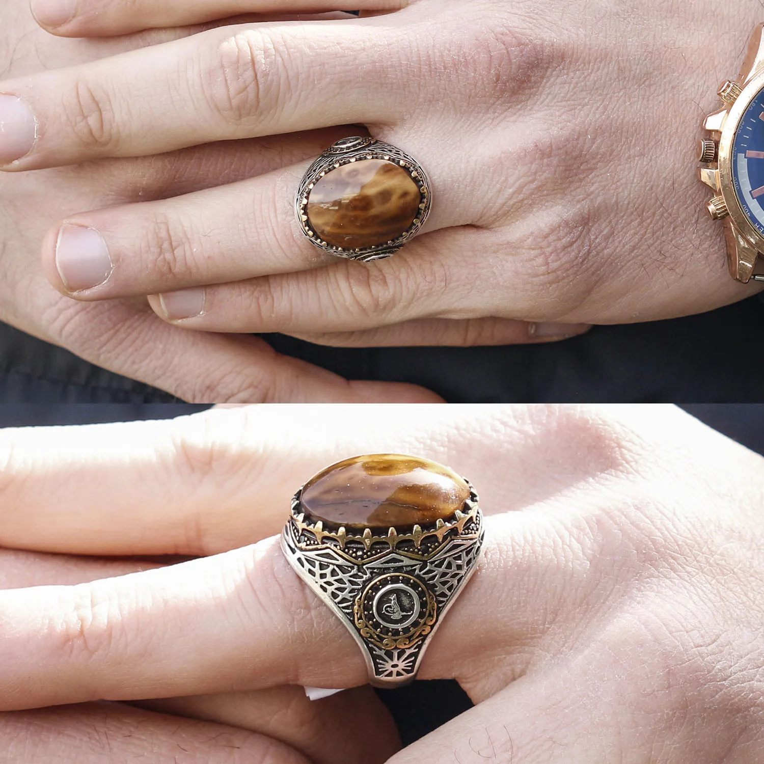 

ALA Series | Special Design Kuka Mounted Silver Ring Fashion Turkish Premium Quality Handmade Jawelery