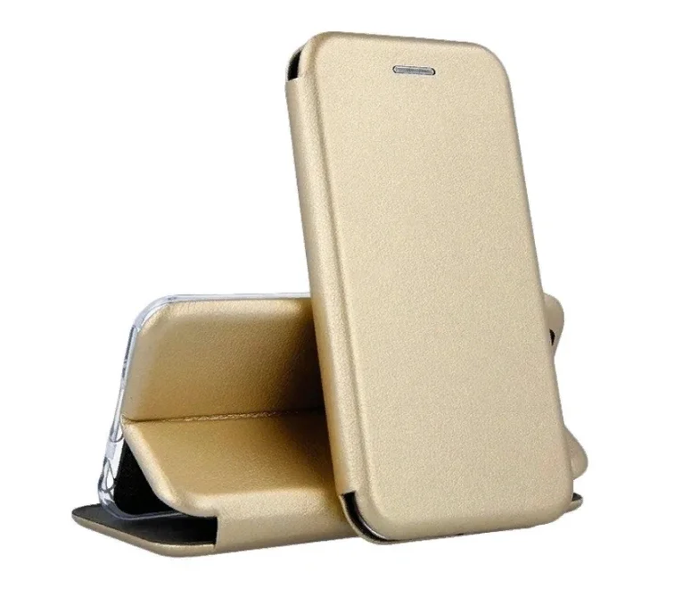 Чехол книжка золотой для Honor 10i с магнитным замком подставкой и карманом карт |