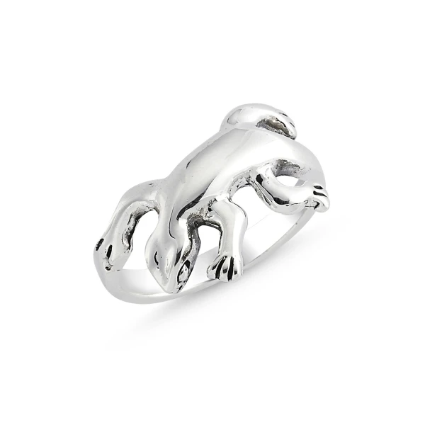 

Silver 925 Sterling Sterling Lizard Pattern Ring