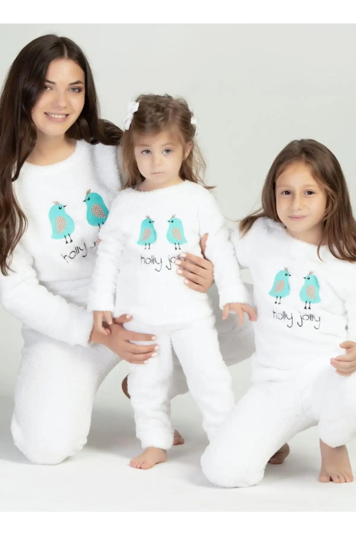 LILIAN Bırd Wellsoft Pijama Takımı (Anne ve Cocuklar kombini Satılır.).... (3-4) (5-6)  (7-8) (9-10) (11-12) cocuk yaşları