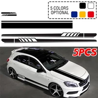 5pcs car sticker for audi volkswagen vw ford bmw honda mercedes benz renault auto side stripe diy decal car tuning accessories