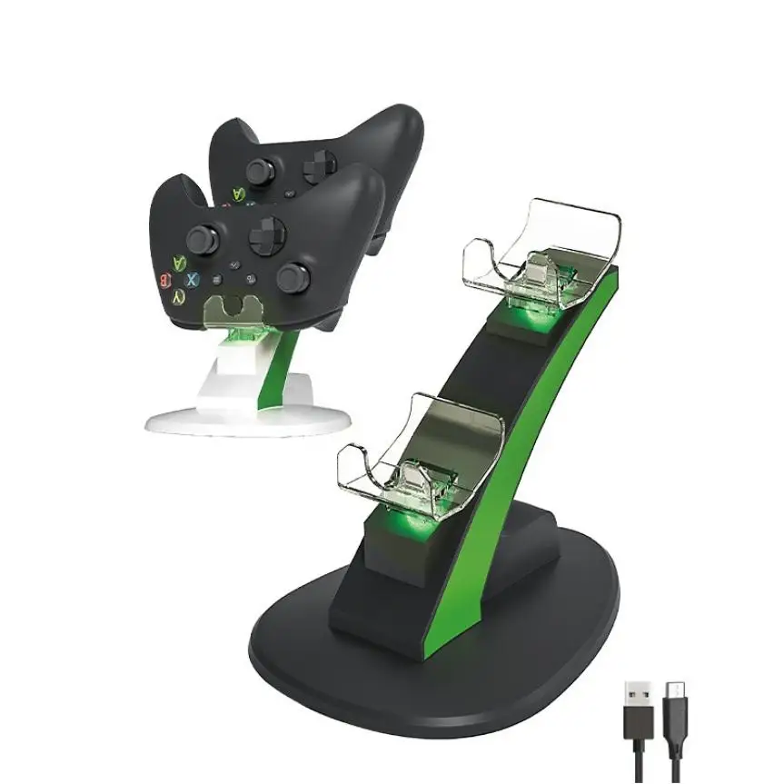 

Зарядное устройство для двух контроллеров для консоли Xbox серии X/S, Type-C, зарядная док-станция для геймпада, подставка для контроллера для XBOX с...