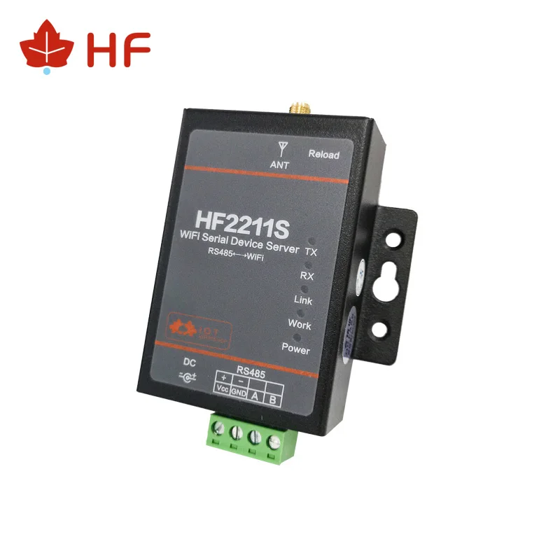 HF2211S Малогабаритный промышленный серийный преобразователь Modbus RS485 к Wi Fi TCP IP Telnet