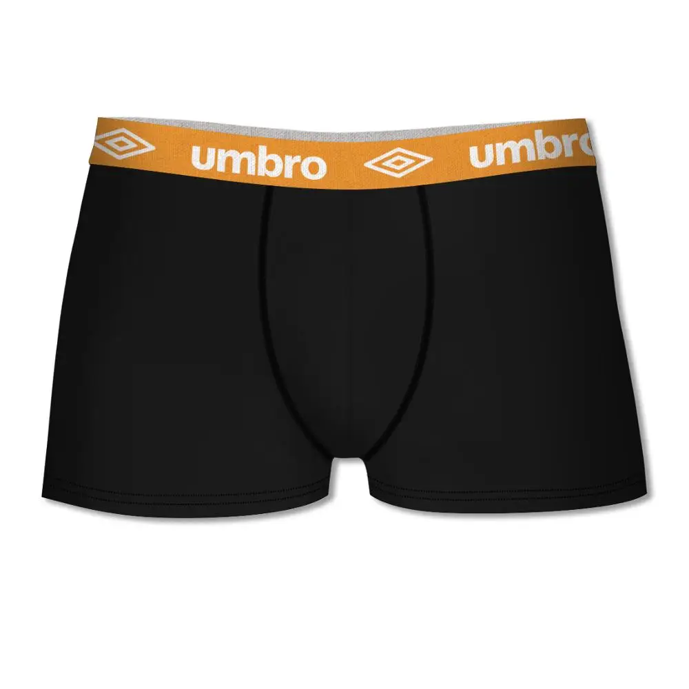 Шорты боксеры Umbro черного цвета с поясом оранжевого для мужчин|Мужские трусы