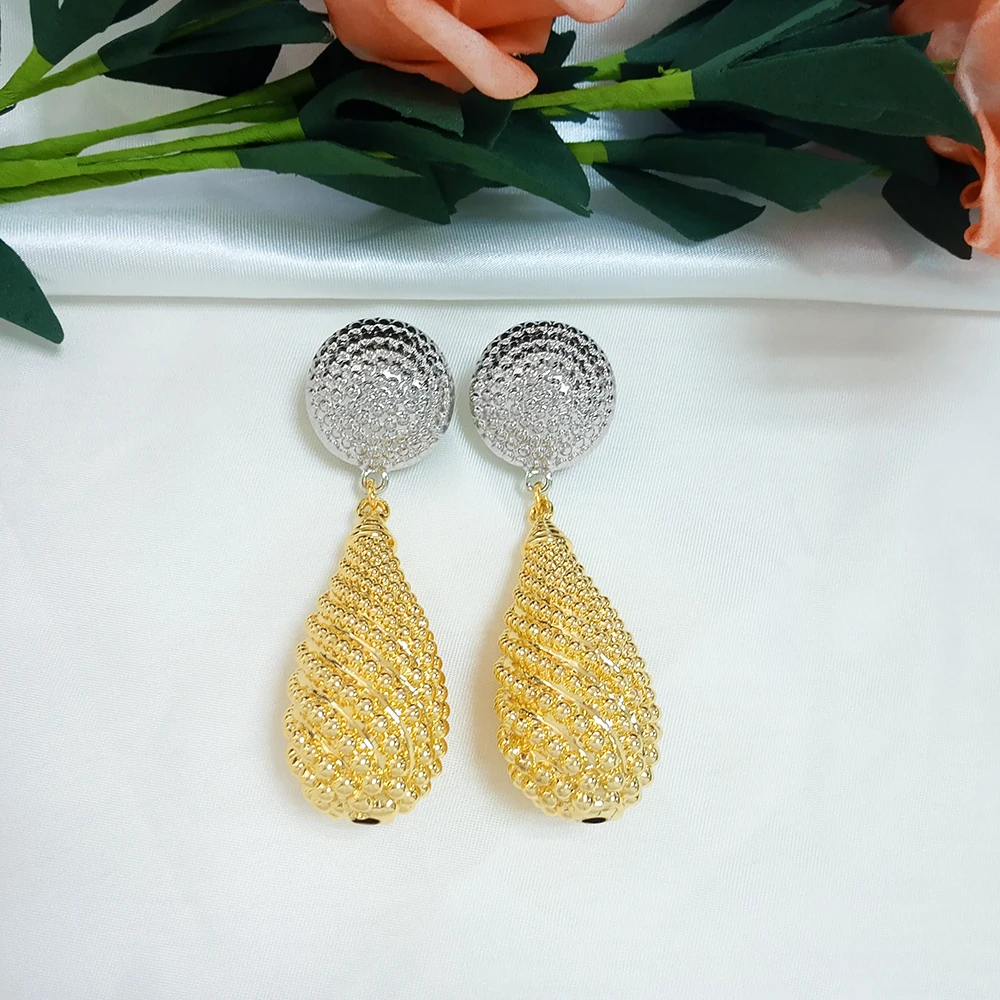 Медные серьги капли для женщин африканские золотые большая бижутерия свадьбы