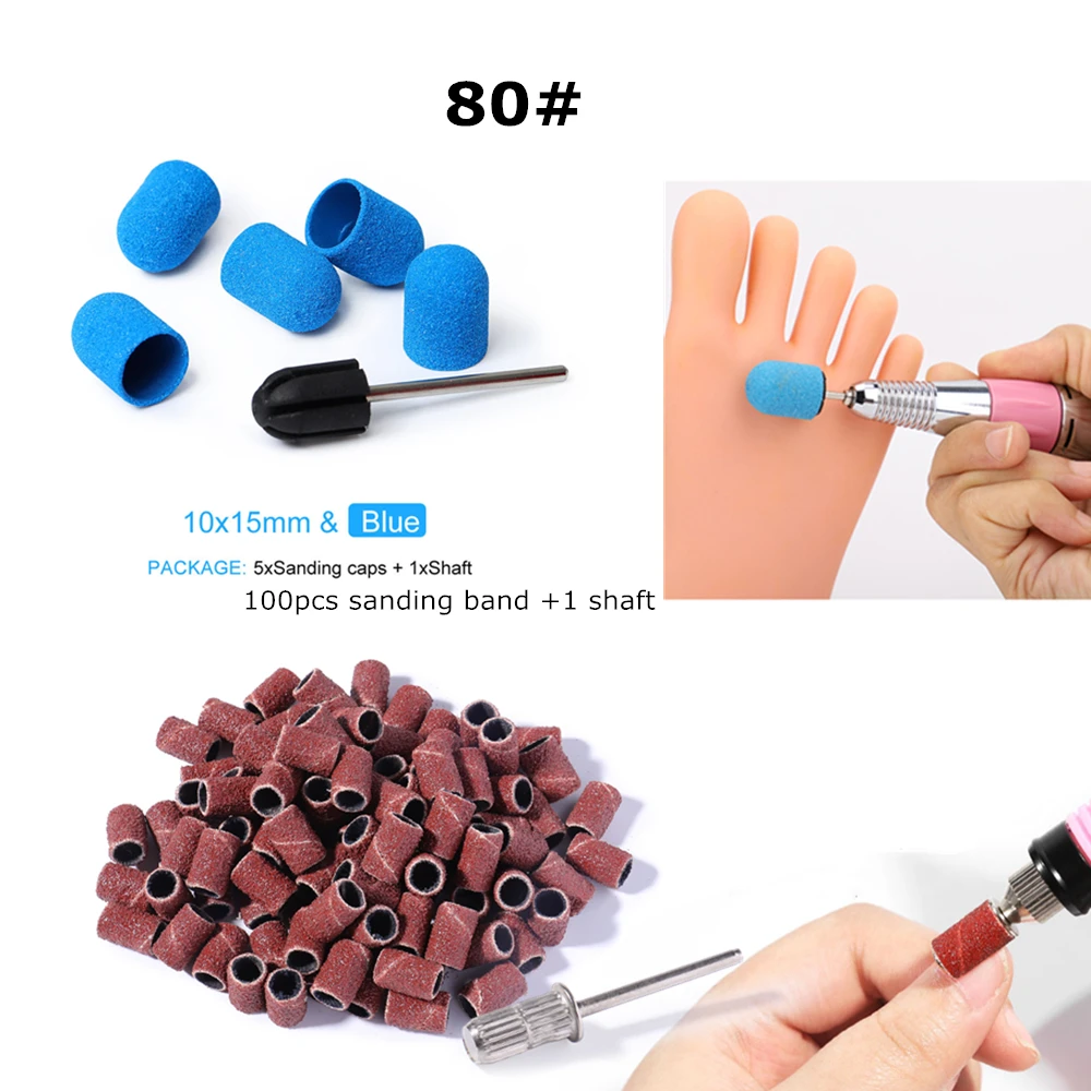 Шлифовальные ленты 1 комплект 100 шт. 5 10*15 мм колпачки для блоков фрезы геля