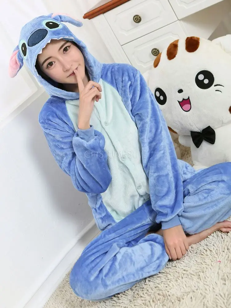Кигуруми Стич Kigurumi пижама для детей и взрослых Единорог Пикачу Дракон |