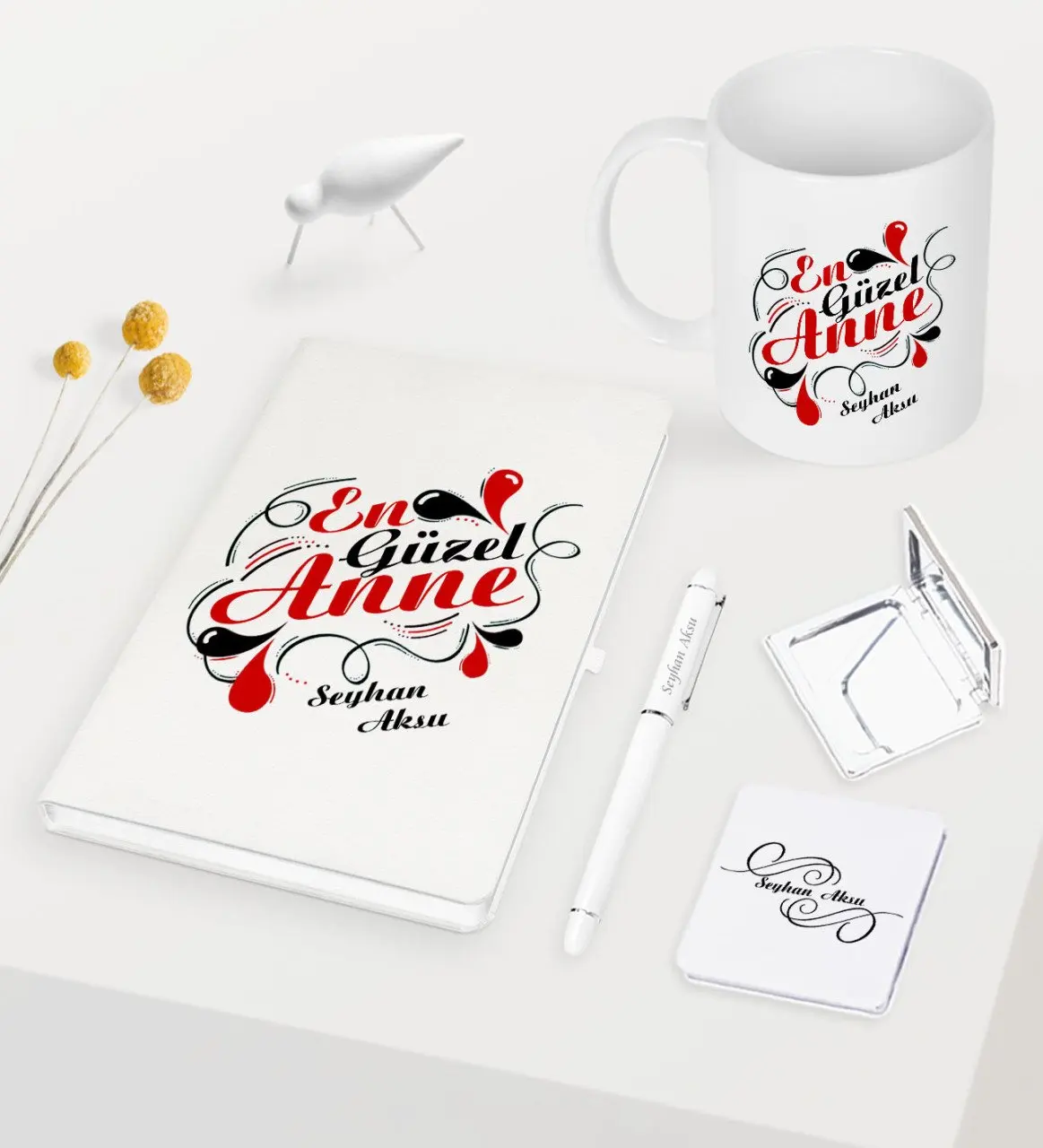 

Сделанная на заказ самая красивая белая ручка для записной книжки