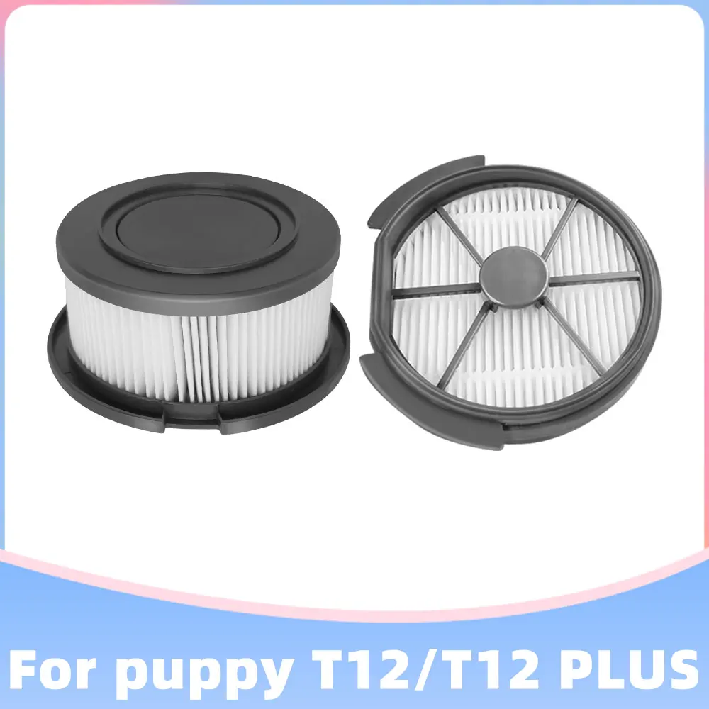 

Front and Rear HEPA Filter Set for Puppyoo T12 / T12 Plus / T12 Pro / T12 Mate Cordless Vacuum Cleaner Parts Accessories