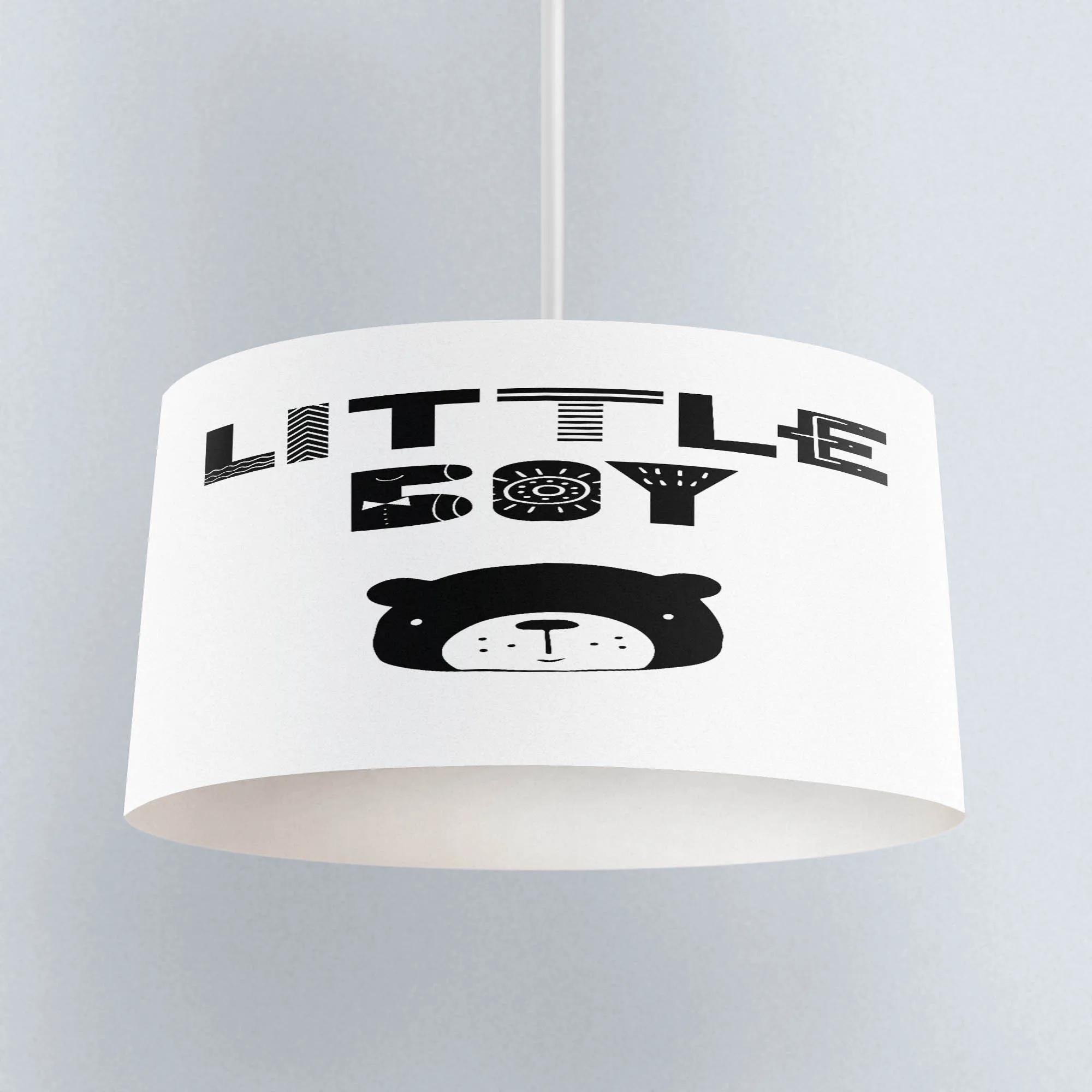 Еще черный белый цвет Медвежонок скандинавский печати шелковой ткани дети