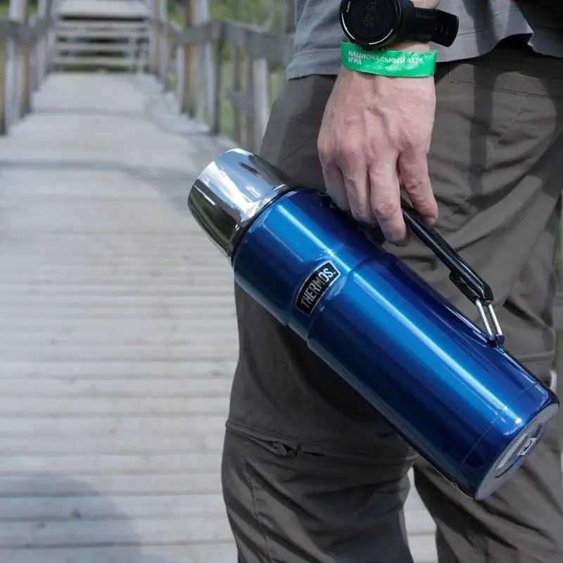 Термос THERMOS KING SK2010 1.2L складная ручка синий охота рыбалка туризм кемпинг | Дом и сад