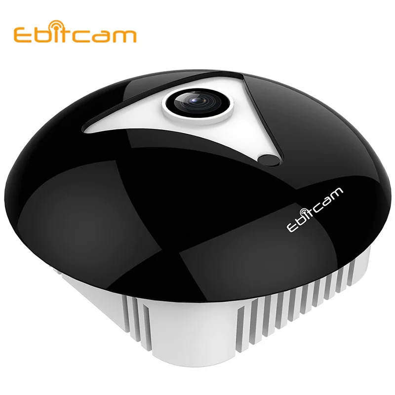 IP-камера Wi-Fi панорамная Ebitcam EBF2 FishEye 3MP 360 градусов слот microSD рыбий глаз |