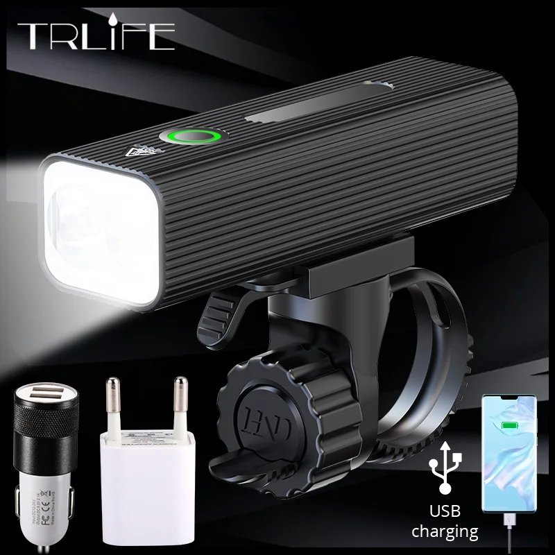 TRLIFE 3200 мА/ч велосипедный головной светильник как Мощность банк 1000 люмен с