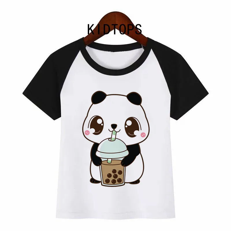 

Женская футболка в стиле Харадзюку, белая футболка с графическим принтом панды, повседневные топы, летняя женская футболка с коротким рукав...