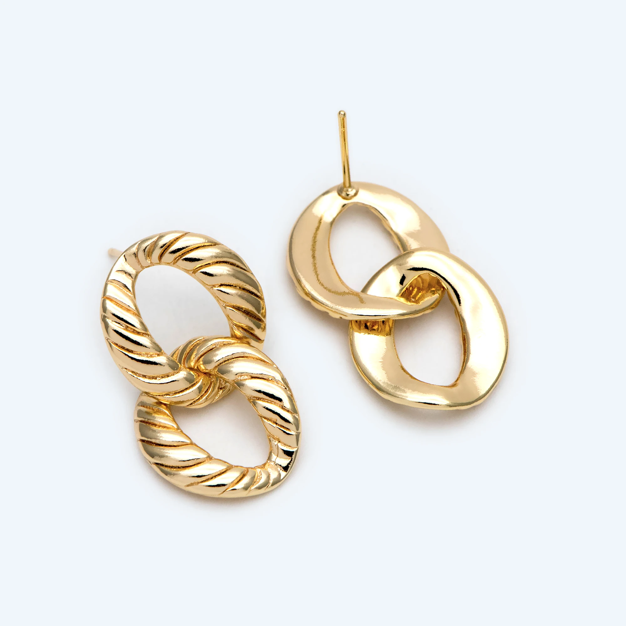 

10pcs Chunky Chain Link Earrings, Gold Link Earrings, Gold Drop Earrings, Gold Dangle Earrings (GB-1944)