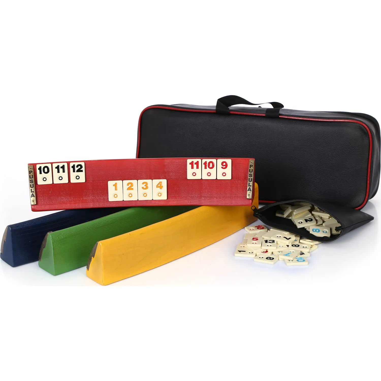 

Compass Colorful Rummikub, 4 Player Game Stone Games Numbers Games Fun Family Games to Spend Time Made in TURKEY