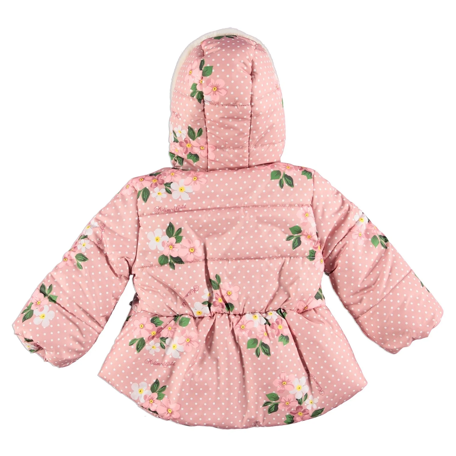 Ebebek Midimod/Водоотталкивающее пальто с цветочным узором для маленьких девочек| |