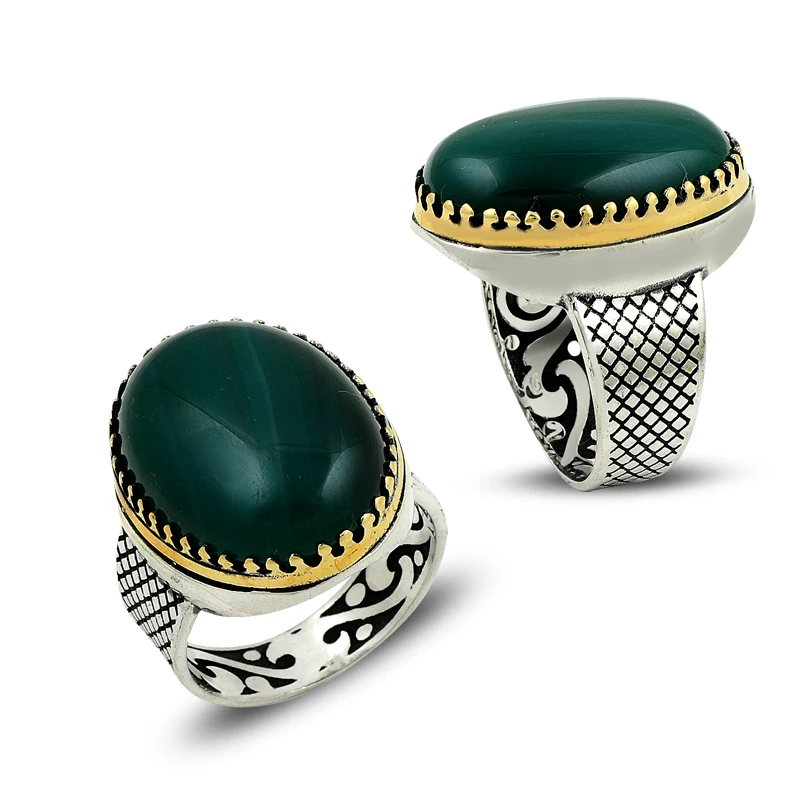 

925 Серебряные Элегантные повседневные мужские кольца