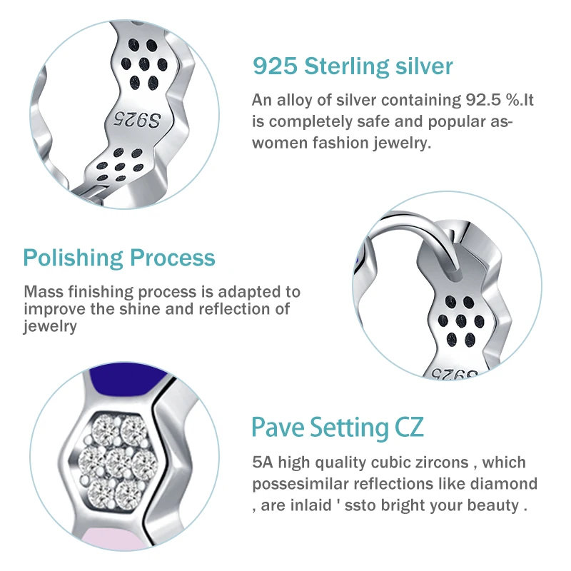 

2021 Trend New 925 Sterling Silver Hoop Earrings Original For Women Luxury Summer Party Fashion Jewelry Colored Huggie Earring