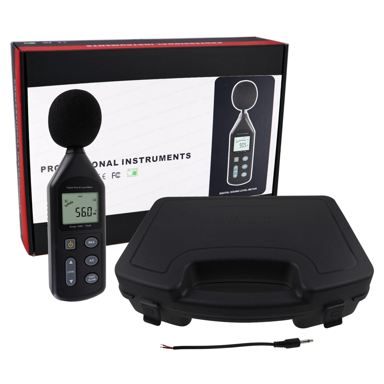 Звуковой уровень шума аудио детектор измеритель децибел метр регистратор A/C