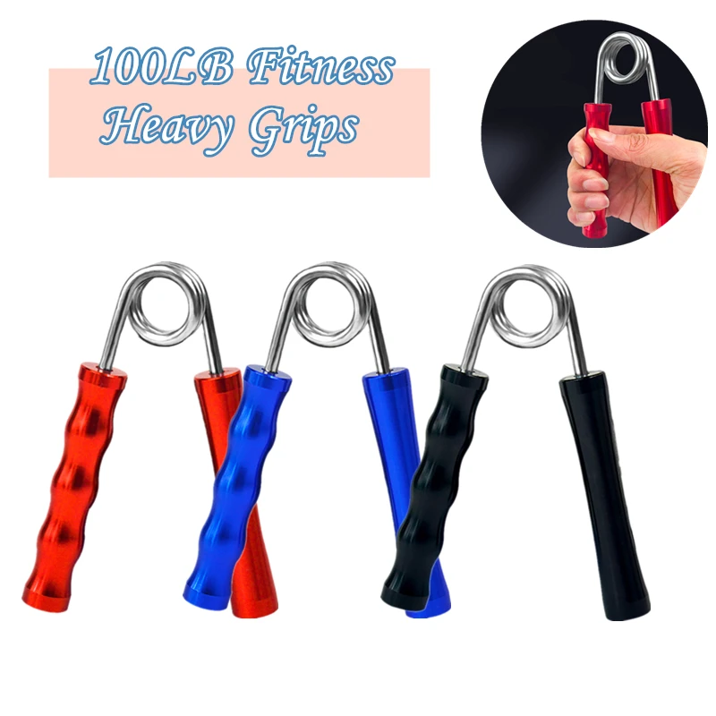 

100lb тренажер для рук Спорт рукоятка устройство для силы палец Предплечье Мышечная тренировка захват алюминиевый сплав фитнес-оборудование