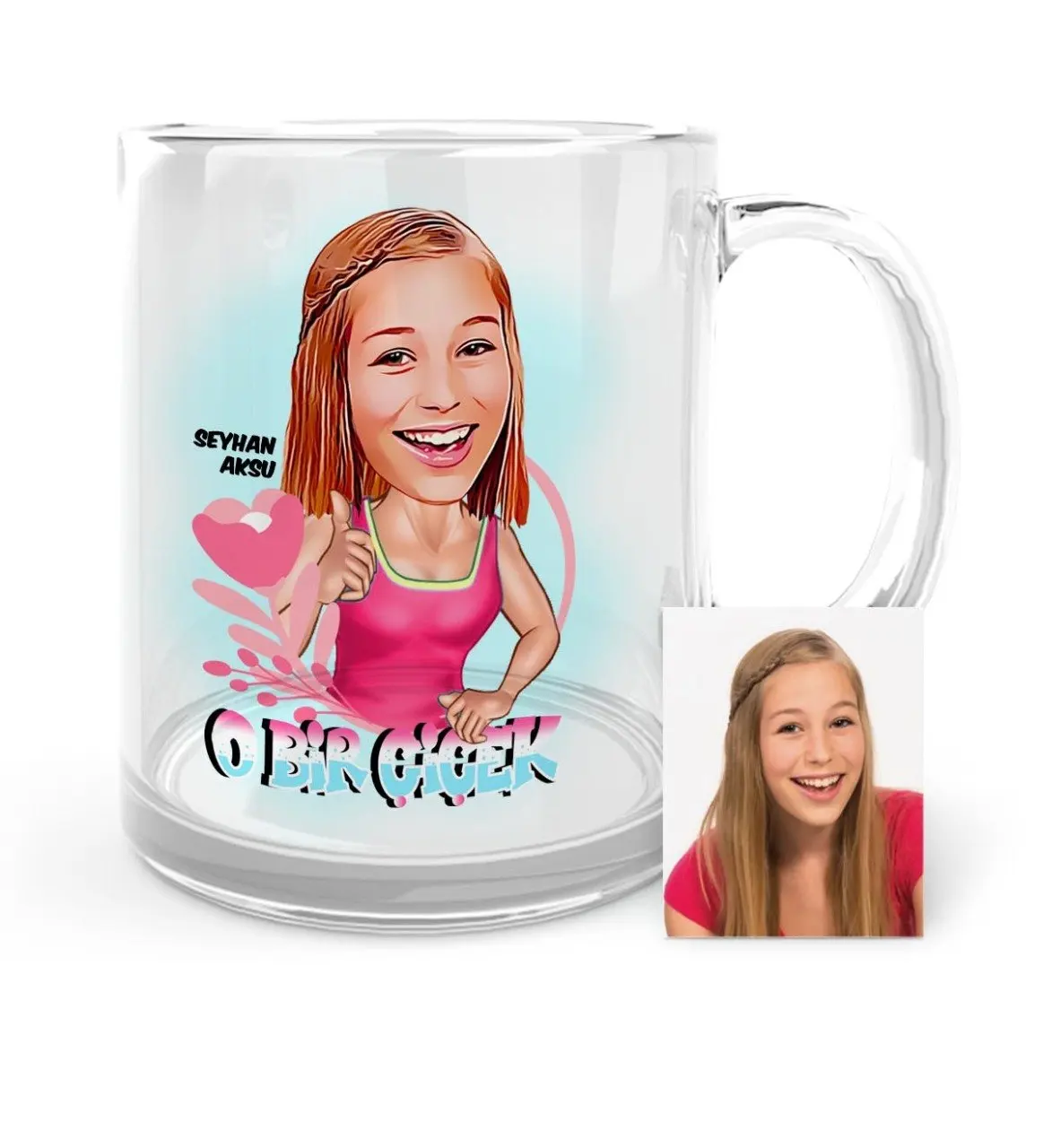 

Personalized Custom Women Day Theme Cartoon Glass Mug Cup-4