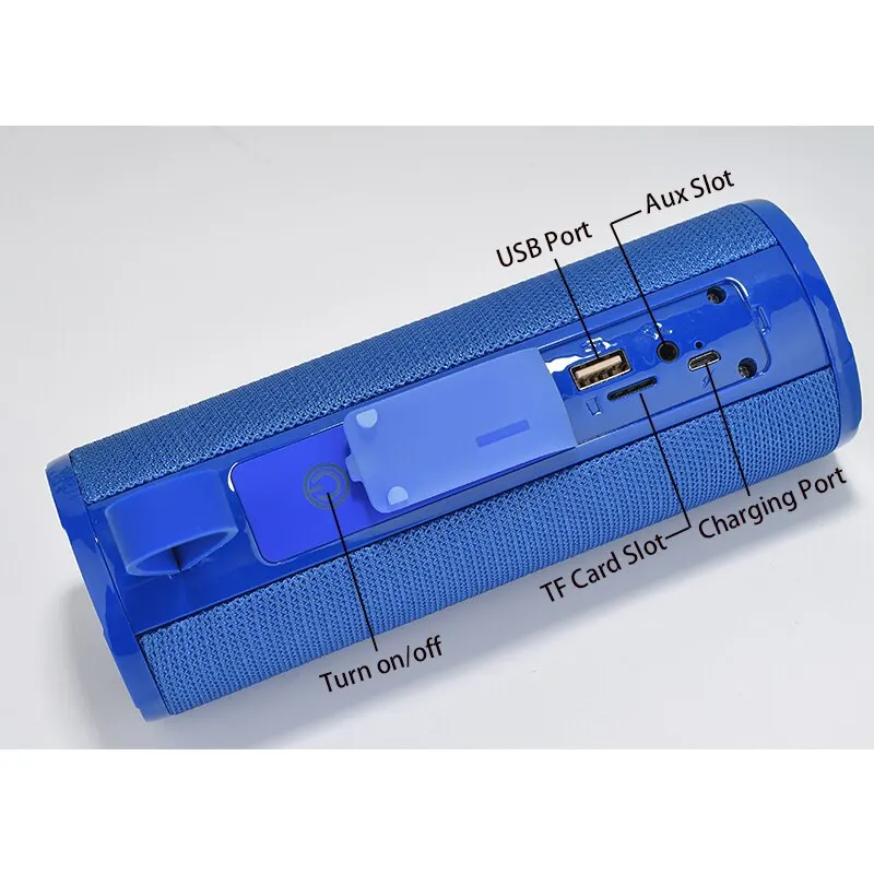 T&G TG149 Портативная беспроводная колонка Bluetooth с басовым сабвуфером, водонепроницаемая, для использования на открытом воздухе, с AUX, TF, FM стерео, громкоговоритель on.