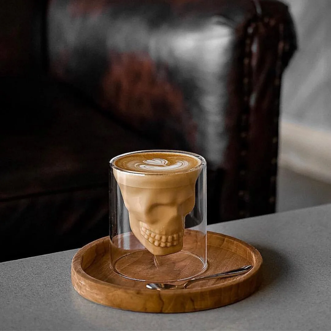 

Dry Head Design Cup Water Coke Alcohol mek 150 ml-Skull Design Glass 150 ml Water Drink